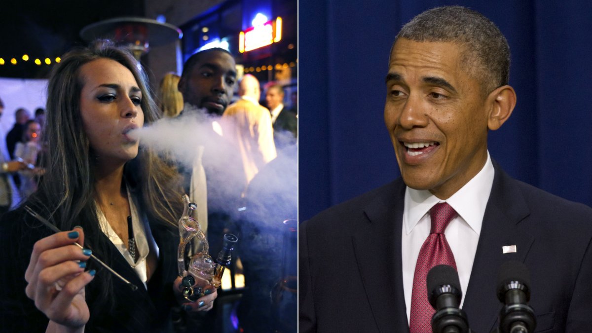 Barack Obama, som själv testat cannabis, har i år jämfört drogen med en annan drog: alkohol.